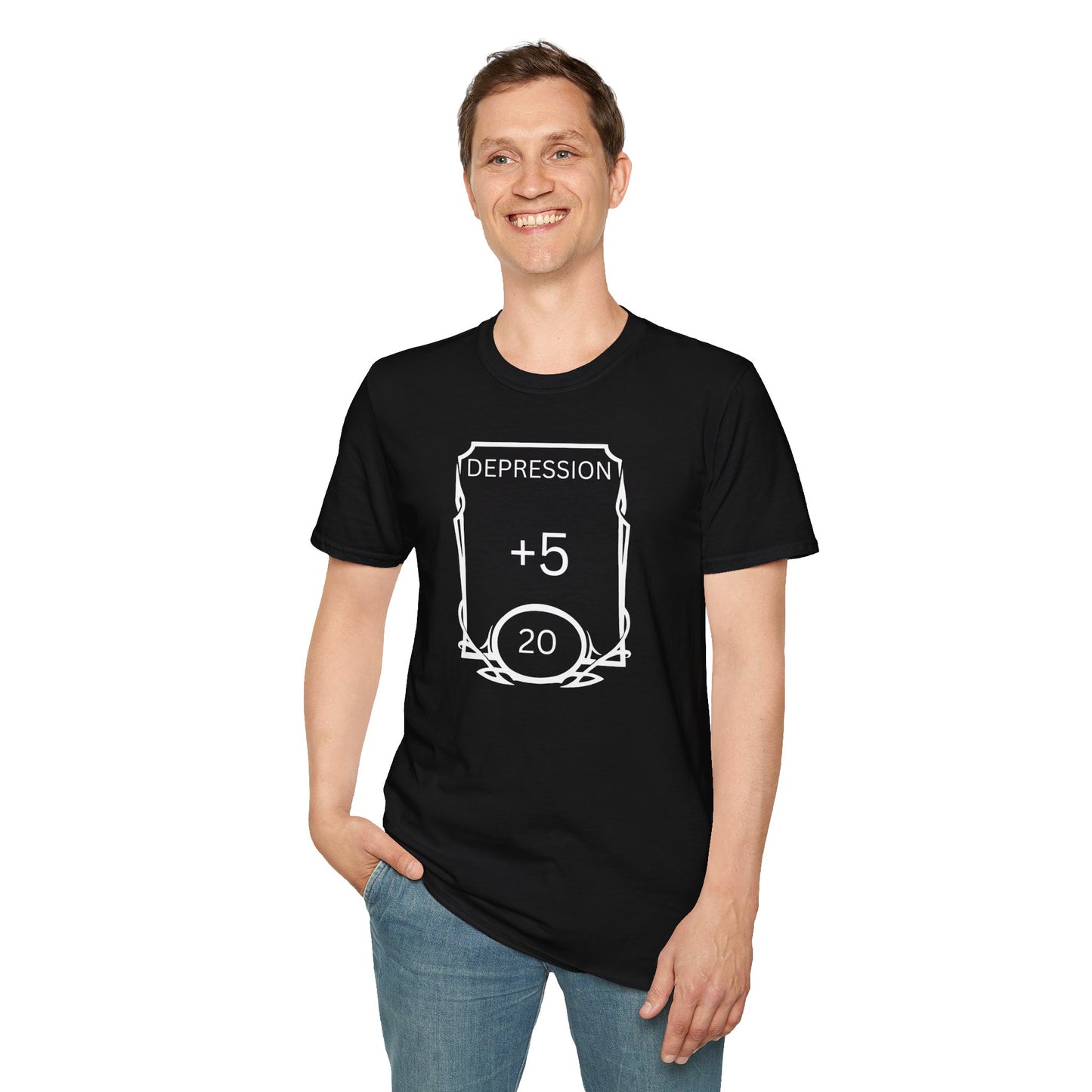 Depression +5 D&D T-Shirt