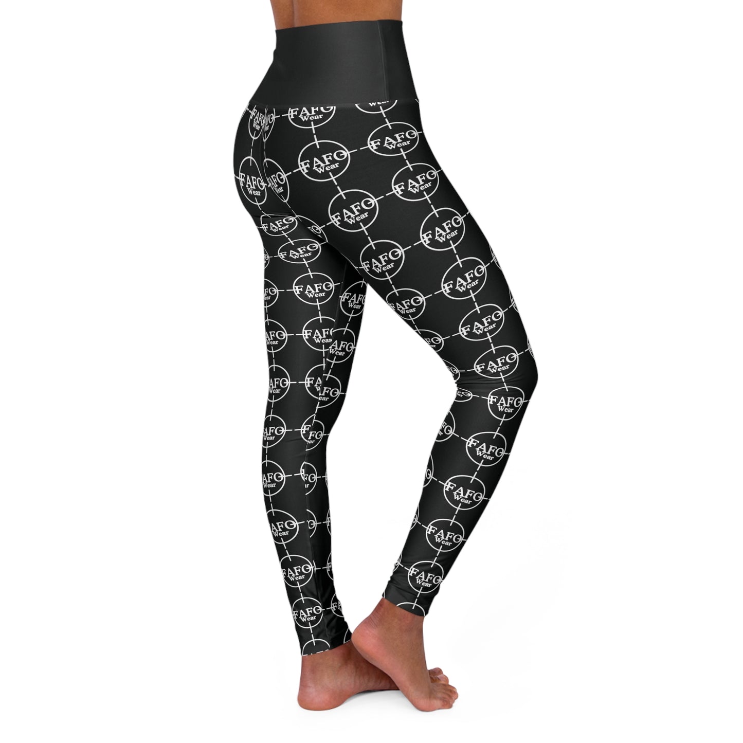 FAFO Wear Logo High Waisted Yoga Leggings (AOP)