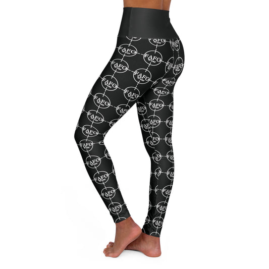 FAFO Wear Logo High Waisted Yoga Leggings (AOP)