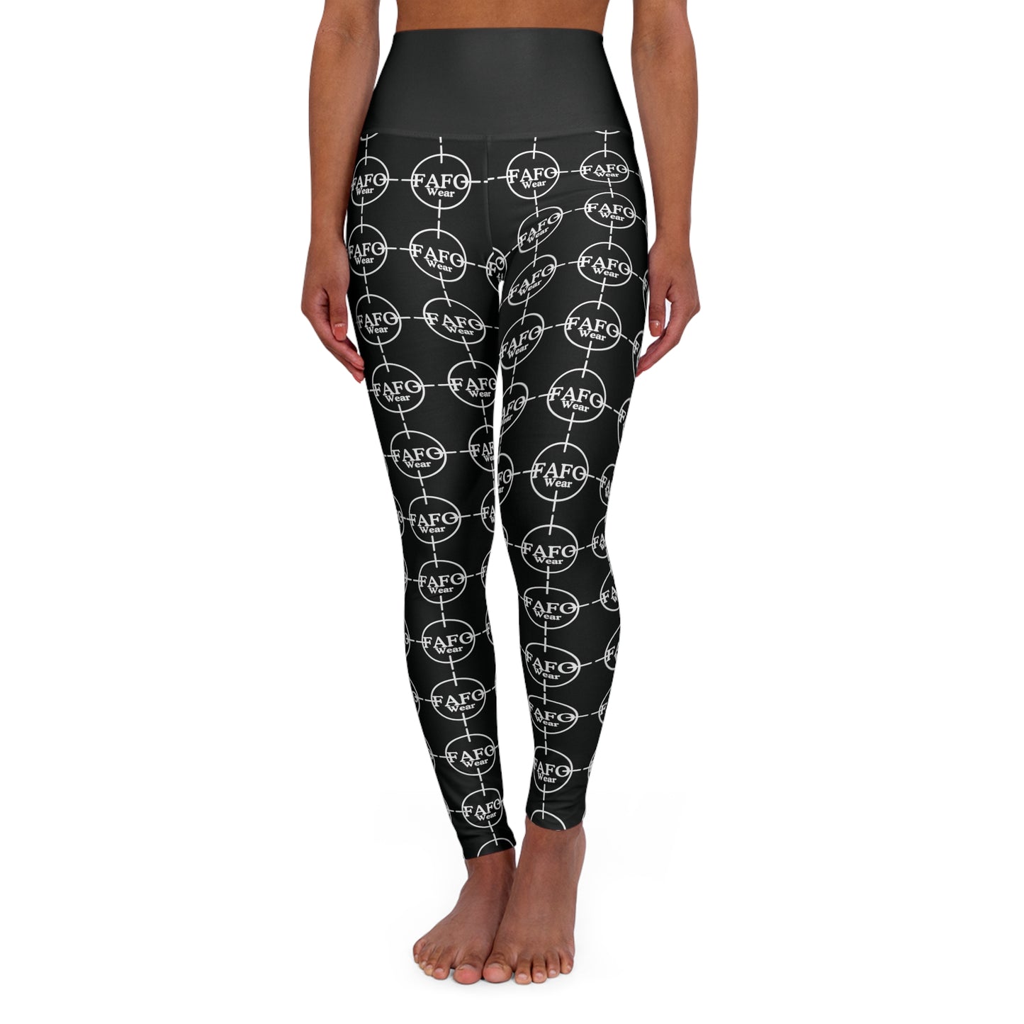 FAFO Wear Logo High Waisted Yoga Leggings (AOP)